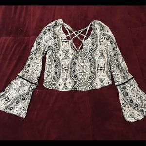 boho crop shirt